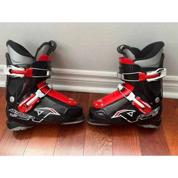 Nordica FireArrow Team 2 Black Red Ski Boots Youth kids 255 mm Size 20.5