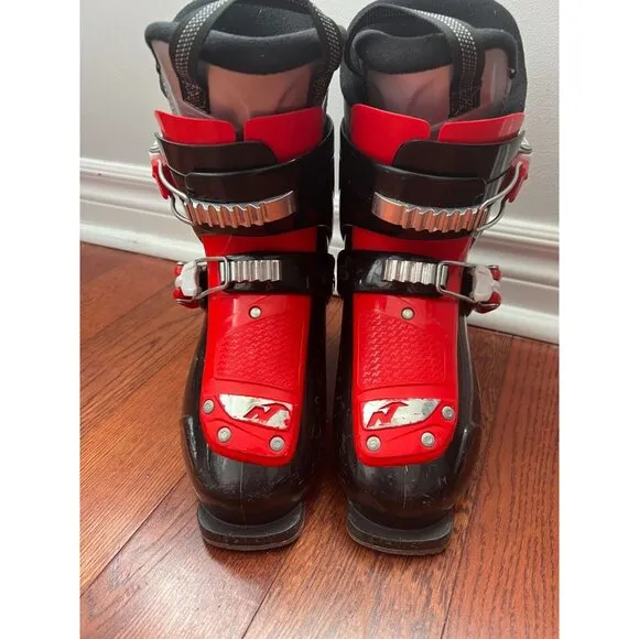 Nordica FireArrow Team 2 Black Red Ski Boots Youth kids 255 mm Size 20.5