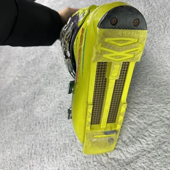 Nordica Grand Prix Ski Boots Yellow Green Purple Kevlar Reinforced Power Frame