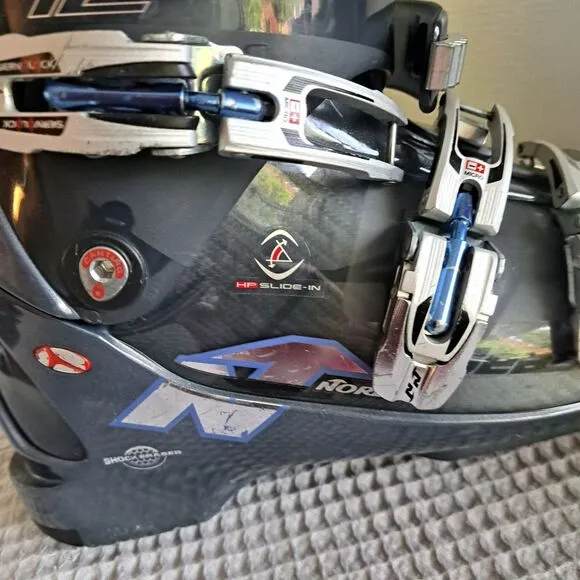 Nordica The Beast 12 W Ski Boots Size 25 25.5 Blue Mens 7 7.5 Womens 8 8.5