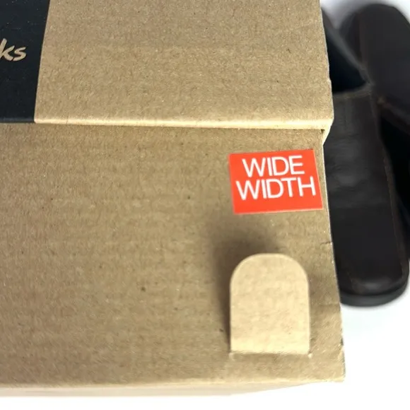 NWB Clarks Collection Cotrell Step Slip-On Shoes Brown Leather Men’s size 9W