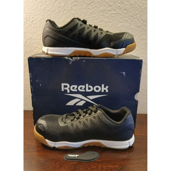 NWB Reebok Speed TR Work Low -Black Athletic Shoes -Comp Toe - Sz W6.5 M4.5 #645