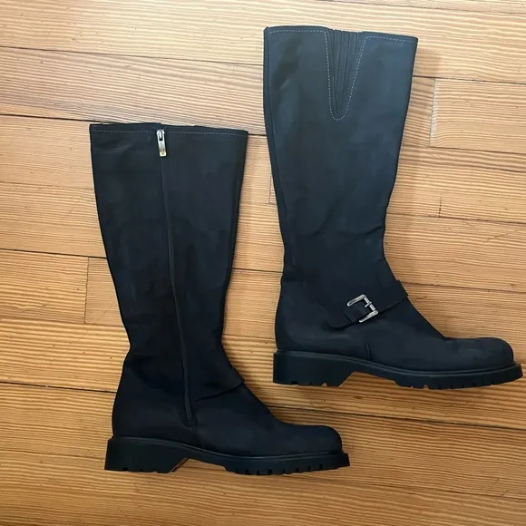 NWOB La Canadienne Hyacinth Waterproof Suede Boots in Black Sz 8.5.