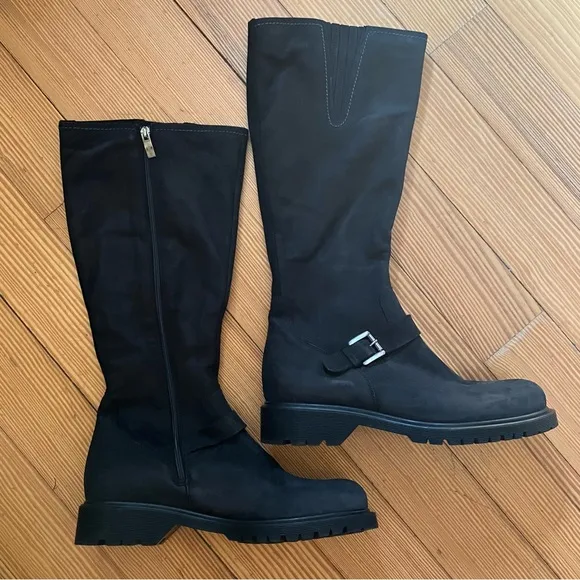 NWOB La Canadienne Hyacinth Waterproof Suede Boots in Black Sz 8.5.