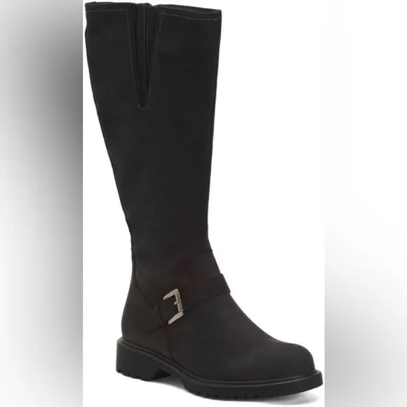 NWOB La Canadienne Hyacinth Waterproof Suede Boots in Black Sz 8.5.