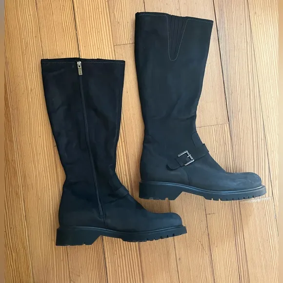 NWOB La Canadienne Hyacinth Waterproof Suede Boots in Black Sz 8.5.