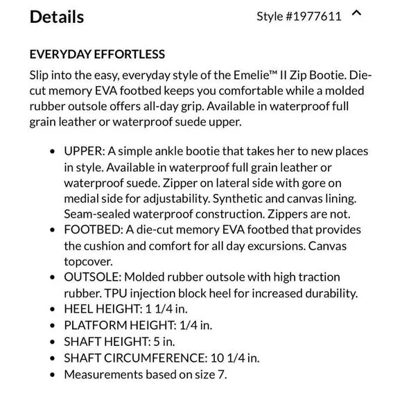 NWOB Sorel Emilie ll Zip Bootie
