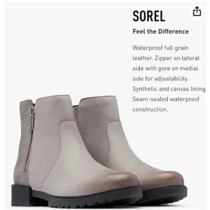 NWOB Sorel Emilie ll Zip Bootie