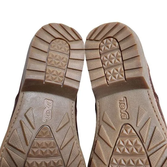 NWOB Teva De la vina dos shorty women's brown leather ankle boots Sz 7