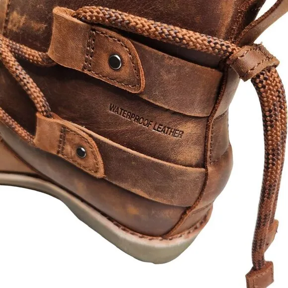 NWOB Teva De la vina dos shorty women's brown leather ankle boots Sz 7