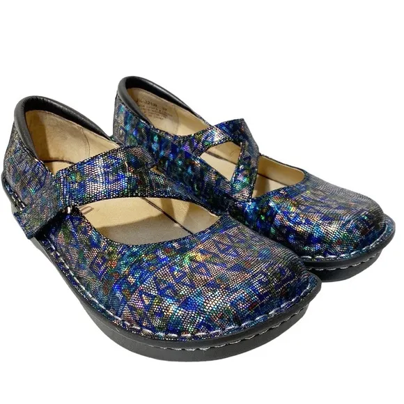 NWOT Alegria By PG Lite Leather Paloma Rave On The Nile Mary Jane Shoes Size 7