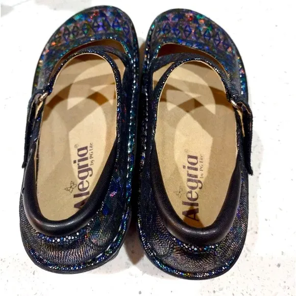 NWOT Alegria By PG Lite Leather Paloma Rave On The Nile Mary Jane Shoes Size 7