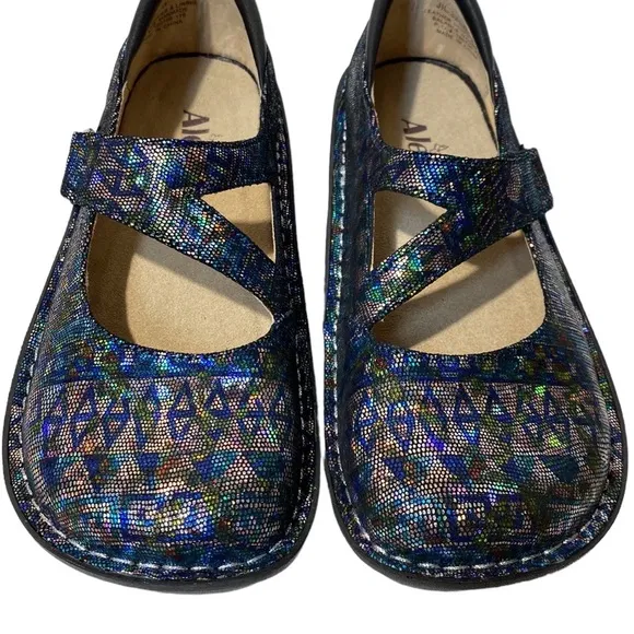 NWOT Alegria By PG Lite Leather Paloma Rave On The Nile Mary Jane Shoes Size 7