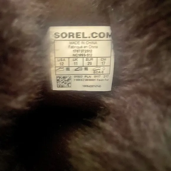NWOT Sorel purple &amp; black waterproof boots