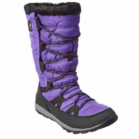 NWOT Sorel purple &amp; black waterproof boots