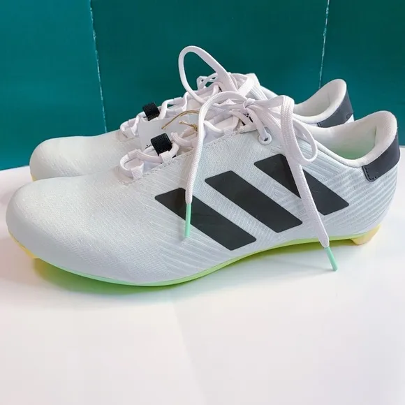 nwt Adidas The Road Shoe Cycling Cloud White Black Yellow Women 8.5 Men 7.5