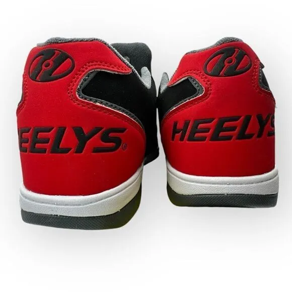 NWT Heelys Kids Boys Proper 2.0 Roller Skate Sneaker Shoes Black Red Size 9