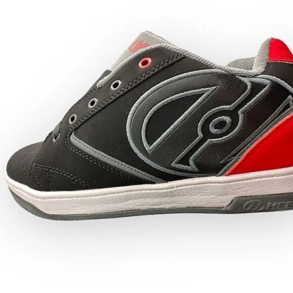 NWT Heelys Kids Boys Proper 2.0 Roller Skate Sneaker Shoes Black Red Size 9