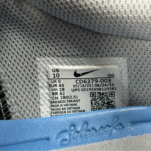 NWT Men’s 10 Women’s 11.5 Nike SB Charge Grey/White Skate Shoes