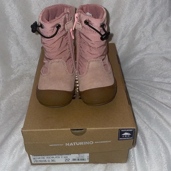 NWT NATURINO HOCHALPEN 2 WP. Après-ski first steps boots in Pink