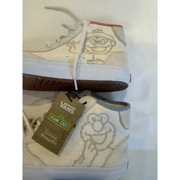 NWT S 10 Vans x Sesame Street &quot;The Lizzie Elmo&quot; Men's High Top Shoes Skateboard