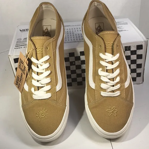 NWT Vans Old Skool Eco Theory Skate Shoes in Golden Mustard Men’s 11