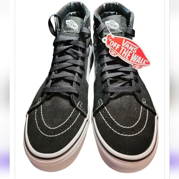 NWT VANS SK8-HI Bandana Black Suede Canvas Skate Shoes Men's Size 9.5 Women's 11