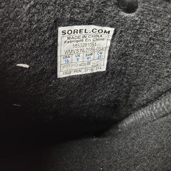 NWT Women’s 10 Sorel Purple Gray Joan OF Arctic Knit Shale Waterproof Boots