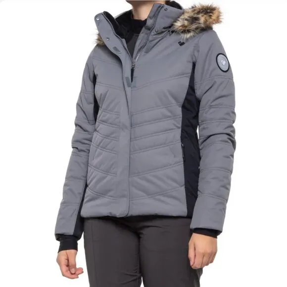 Obermeyer Women's Tuscany II Jacket with Removable Hood Knightly Grey 16
