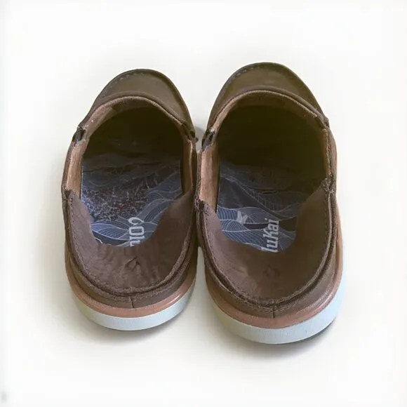 OluKai Kaila Slip On Distressed Leather Shoes Size 7 New