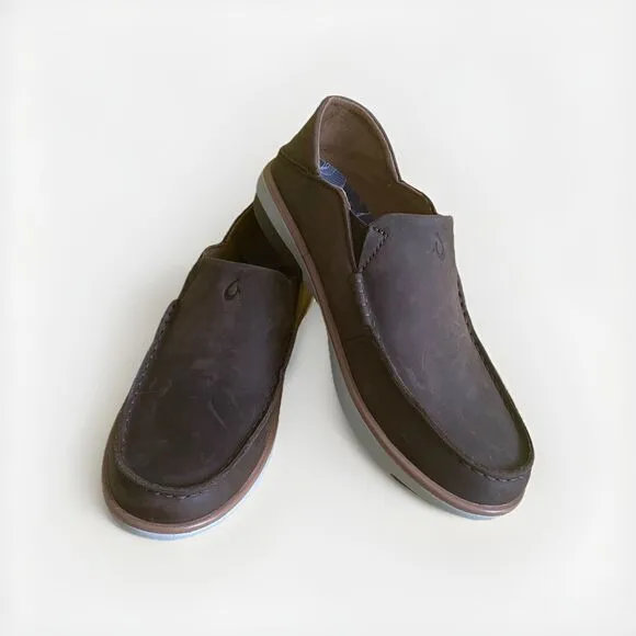 OluKai Kaila Slip On Distressed Leather Shoes Size 7 New