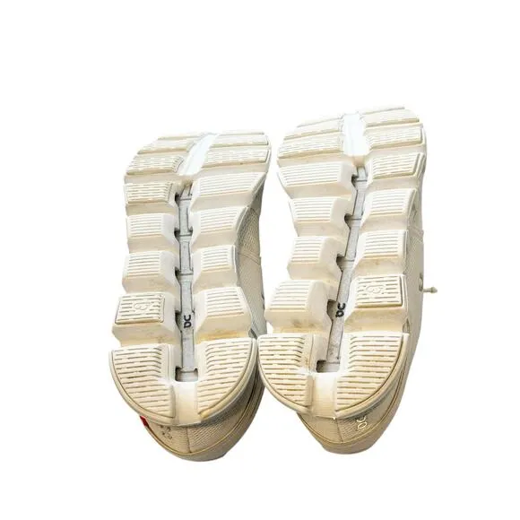 On Cloud Running Cloud 5 Low-Top Athletic Sneakers Round Toe White Size US W8.5