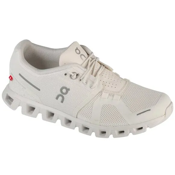 On Cloud Running Cloud 5 Low-Top Athletic Sneakers Round Toe White Size US W8.5