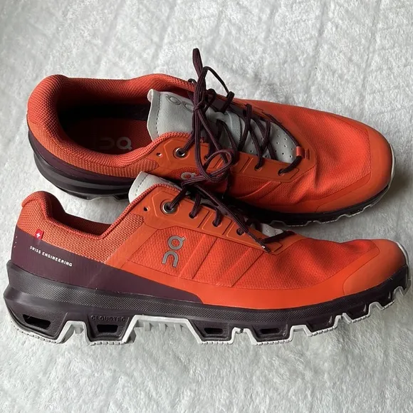 On Cloudventure Trail-Running Men’s Shoes -  Flare/Mulberry.