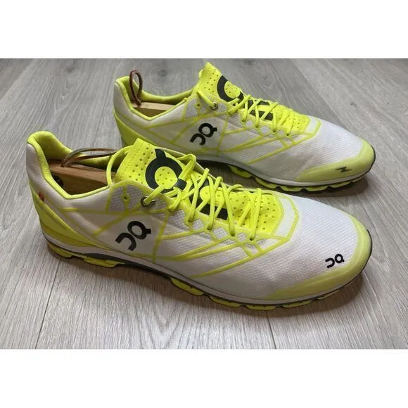 On Running‎ Shoes Cloudflash Speed Athletic Sneaker Men 12.5 Neon White Training