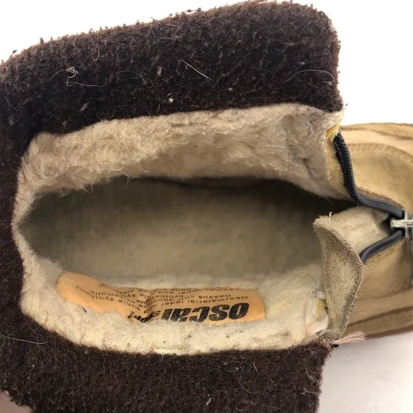 Oscar Sport Apres Ski Brown Fur Zip Up Winter Boots EUR 38