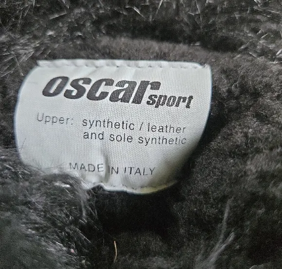 Oscar Sport Cortina Black Faux Fur Yeti Style Boots Handmade In Italy
