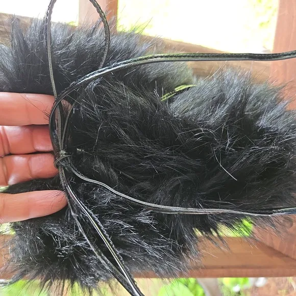 Oscar Sport Cortina Black Faux Fur Yeti Style Boots Handmade In Italy