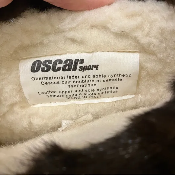 OSCAR SPORT Fur Boots SKI / APRES Brown - Sz 37 (US 6) NEW! Made in Italy
