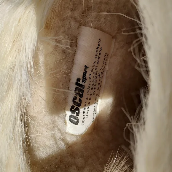 Oscar Sport Julia Winter White Goat Fur Ski Boots