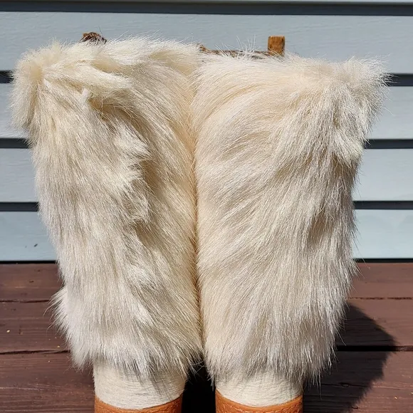 Oscar Sport Julia Winter White Goat Fur Ski Boots