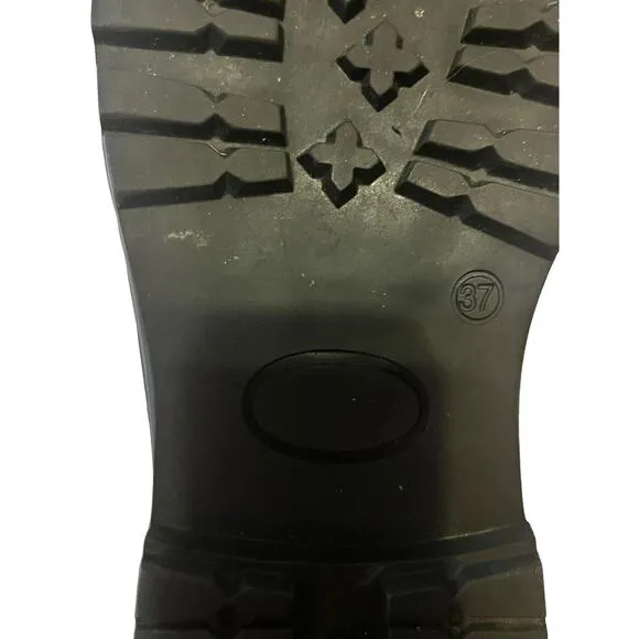 Oscar Sport •Women 37/US 6• Fur Boots Apres Ski Black Lace Up Winter Boots Italy