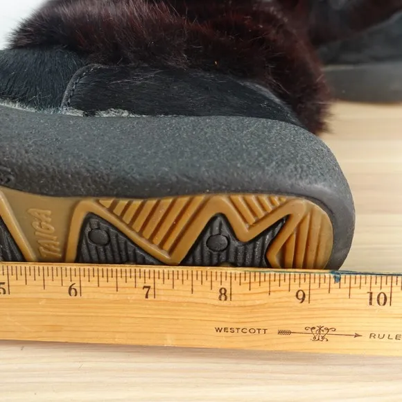 Oscar Sport Women Boots 37 6 Brown Goat Fur Lambswool Aspres Ski Shearling ITALY