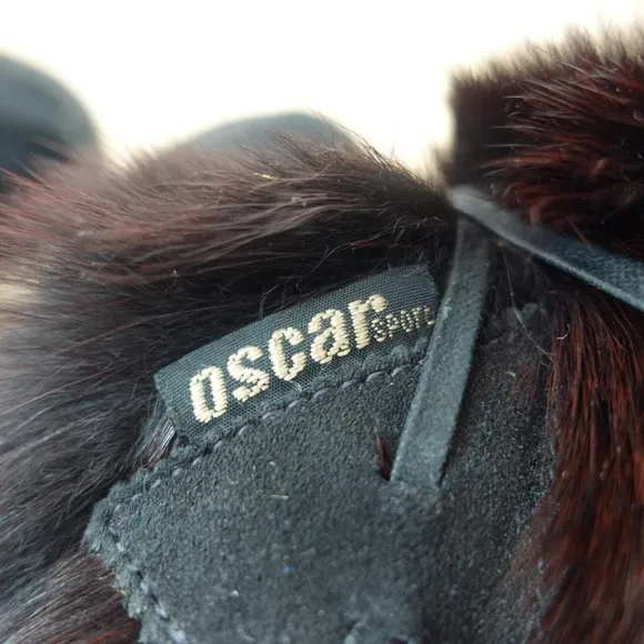 Oscar Sport Women Boots 37 6 Brown Goat Fur Lambswool Aspres Ski Shearling ITALY