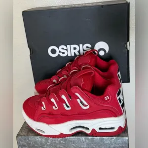 Osiris D3 2001 Red/Rizing/Sun Skate Shoes NWT, Youth Size 3