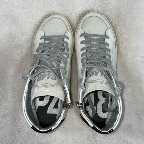 P448 Men's High Top Skate Leather Shoes Sneaker F22BSKATE-M Sz 40