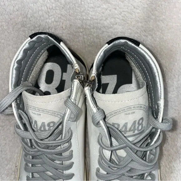 P448 Men's High Top Skate Leather Shoes Sneaker F22BSKATE-M Sz 40