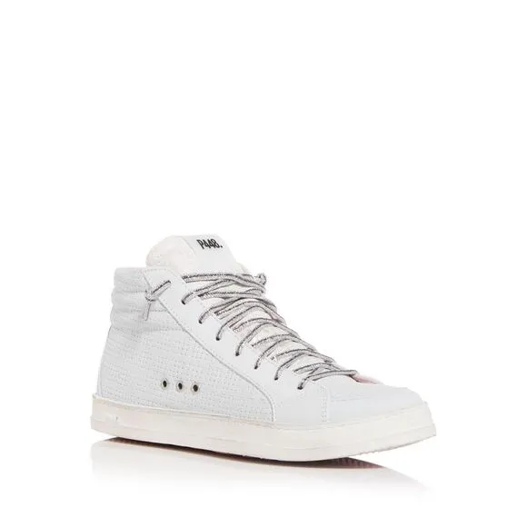 P448 Womens Gray Up Ventilating Grommets Skate Platform Sneakers Shoes 38