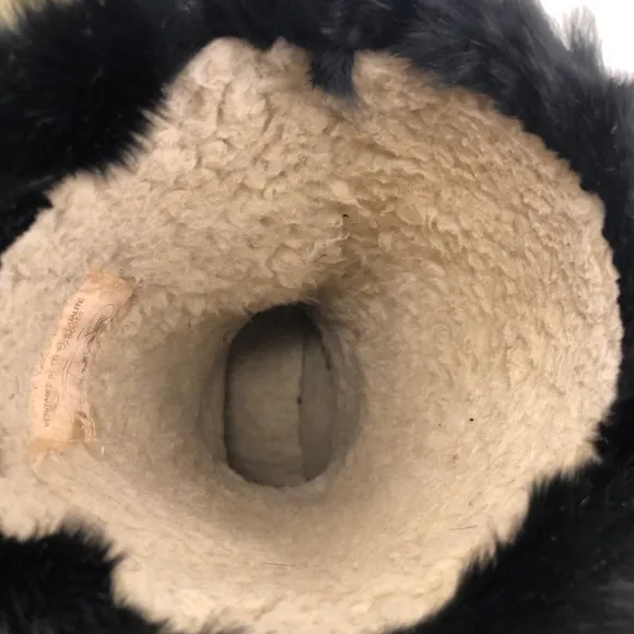 Pajar Black Goat Fur Cow Hair Apres Ski Winter Boots EUR 40