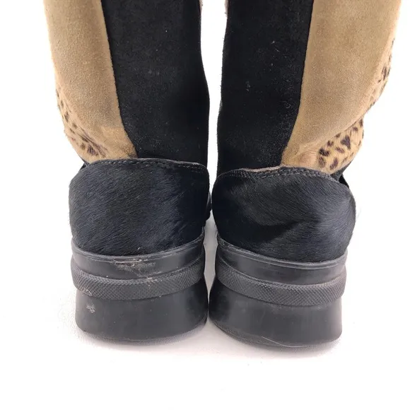 Pajar Black Goat Fur Cow Hair Apres Ski Winter Boots EUR 40
